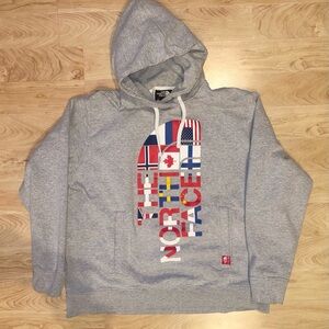 The North Face Men's Flag Graphic Gray Hoodie
